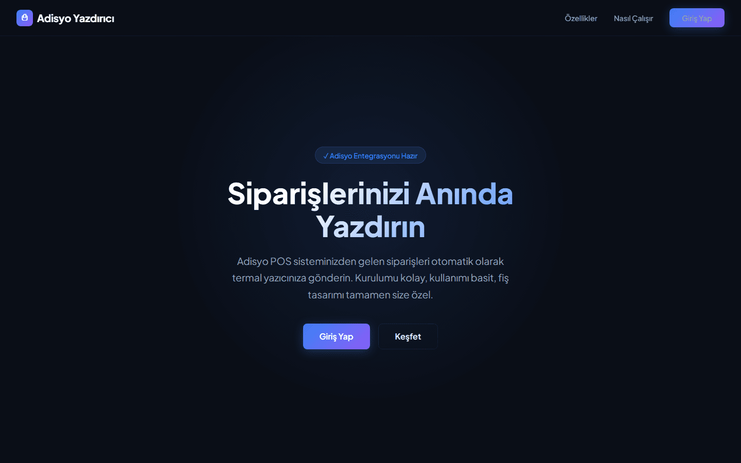 Adisyo Printer — Order Receipt & Cup Label Printing Platform