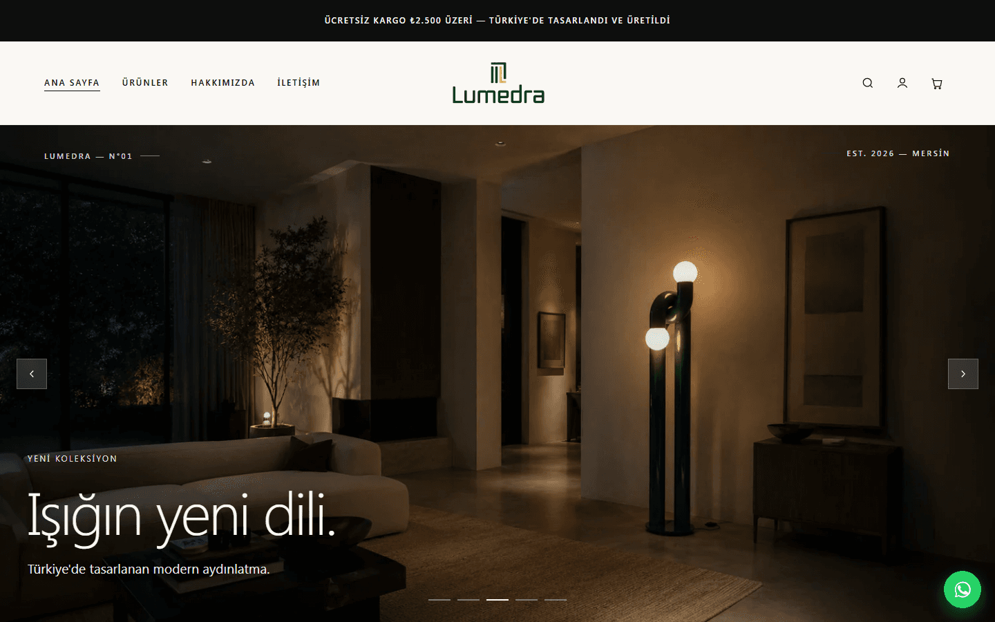 Lumedra — E-Commerce-Plattform für moderne Beleuchtung