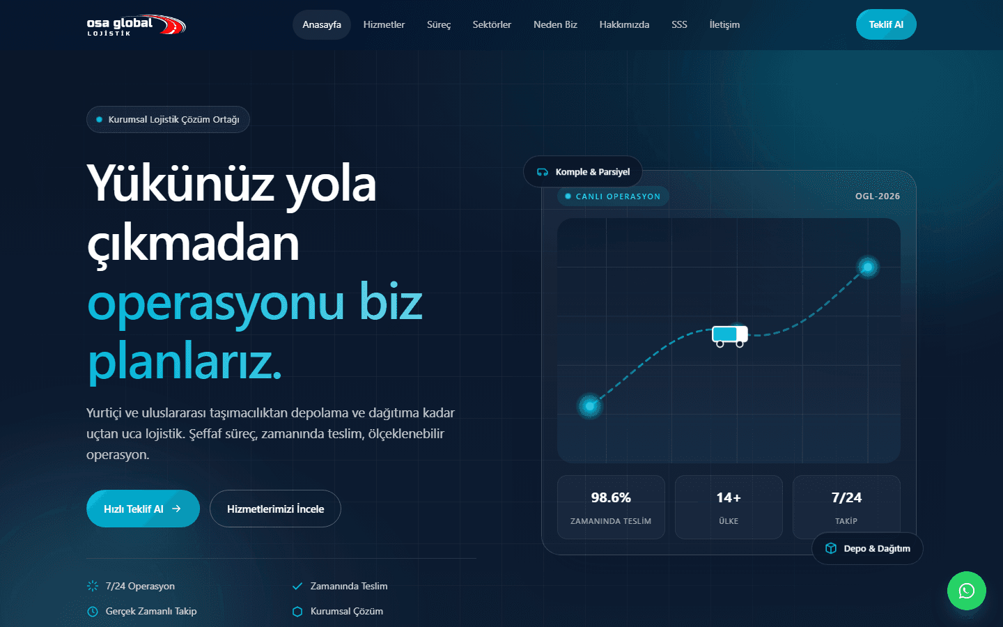 OSA Global Logistics — Corporate Logistics Web Platform